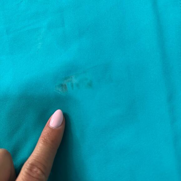 WINK Women's W123 Stylized V-Neck Scrub Top Size XL In Teal Blue - Picture 9 of 14